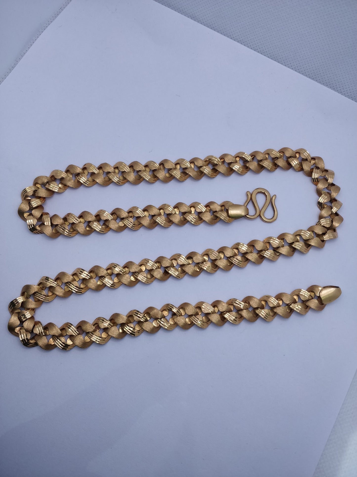 Royal Matte Cuban Gold Chain | Purity 22 Carat | Weight 54.5G