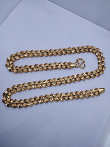 Royal Matte Cuban Gold Chain | Purity 22 Carat | Weight 54.5G