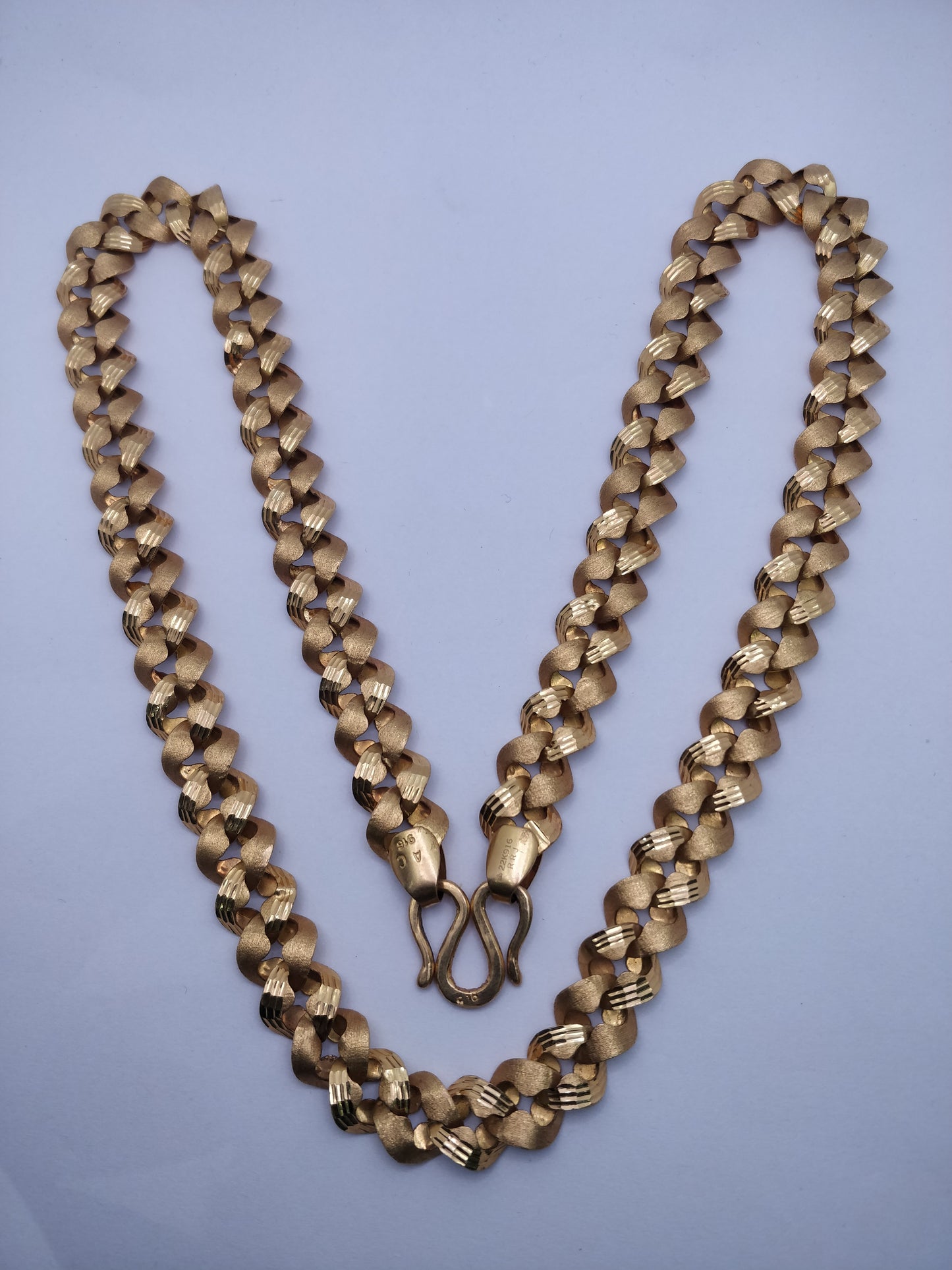 Royal Matte Cuban Gold Chain | Purity 22 Carat | Weight 54.5G