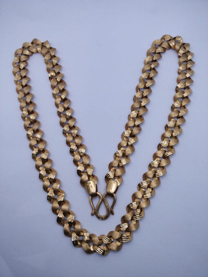 Royal Matte Cuban Gold Chain | Purity 22 Carat | Weight 54.5G
