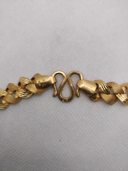 Royal Matte Cuban Gold Chain | Purity 22 Carat | Weight 54.5G