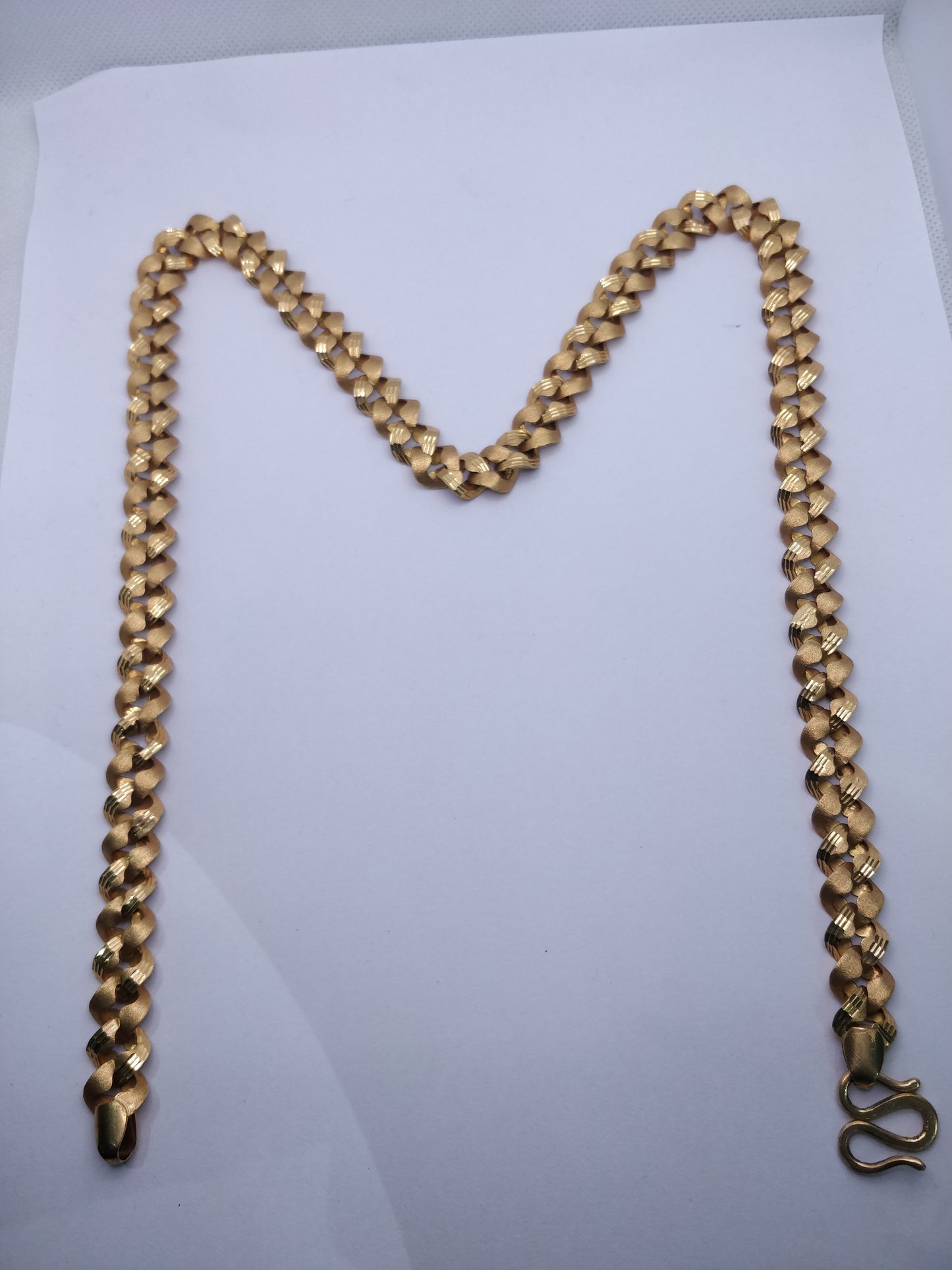 Royal Matte Cuban Gold Chain | Purity 22 Carat | Weight 54.5G