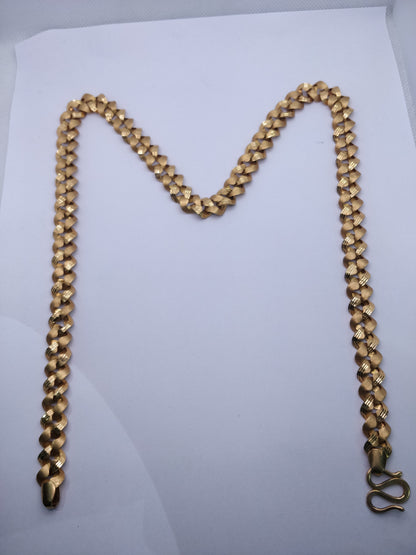Royal Matte Cuban Gold Chain | Purity 22 Carat | Weight 54.5G
