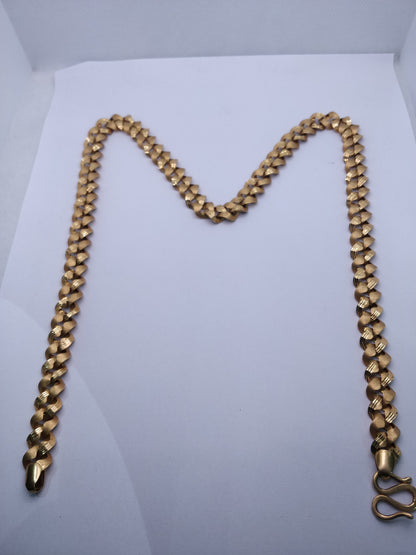 Royal Matte Cuban Gold Chain | Purity 22 Carat | Weight 54.5G