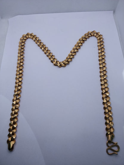 Royal Matte Cuban Gold Chain | Purity 22 Carat | Weight 54.5G