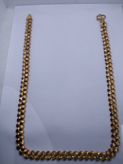 Royal Matte Cuban Gold Chain | Purity 22 Carat | Weight 54.5G