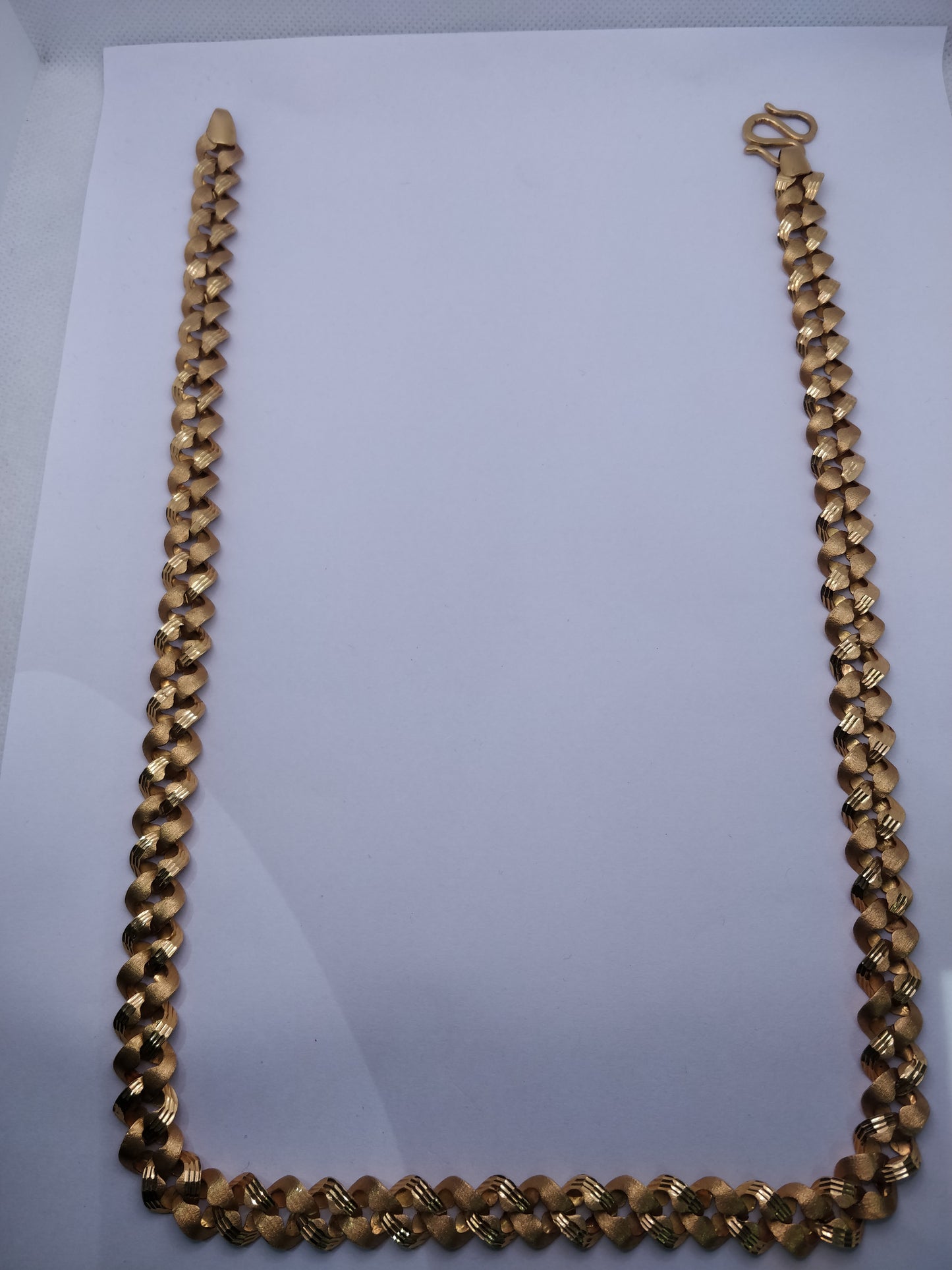 Royal Matte Cuban Gold Chain | Purity 22 Carat | Weight 54.5G