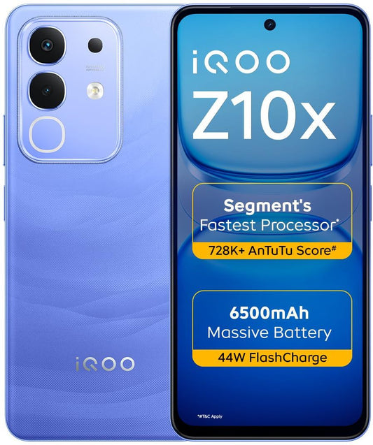 vivo iQOO Z10x 5G - Certified Refurbished Cell Phone - Genuine Manufacturer Picture
